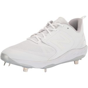 New Balance Men’s Fresh Foam X 3000 V6 Metal Baseball Shoes(Pearl/White)