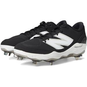 New Balance Men’s Fresh Foam X 3000 V7 Baseball Shoe, Black Synthetic/White, 14 M