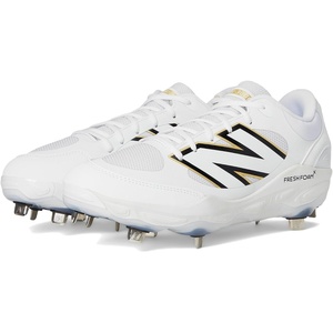 New Balance Men’s Fresh Foam X 3000 V7 Baseball Shoe, White/Black, 14 M
