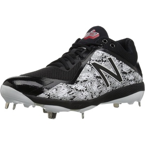 New Balance Men’s L4040v4 Metal Baseball Shoe(Black/Camo Green)