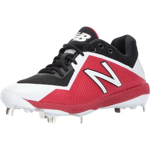 New Balance Men’s L4040v4 Metal Baseball Shoe(Black/Red/White)