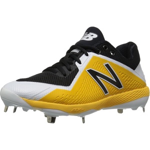 New Balance Men’s L4040v4 Metal Baseball Shoe(Black/Yellow)