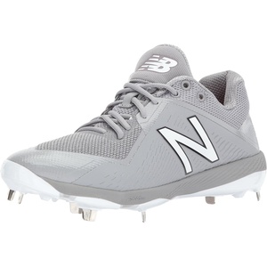 New Balance Men’s L4040v4 Metal Baseball Shoe(Grey/Grey)