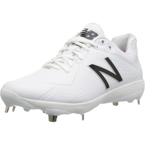 New Balance Men’s L4040v4 Metal Baseball Shoe(Synthetic White)
