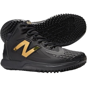 New Balance Men’s Ohtani 1 Baseball Turf Shoes Black/Gold Medium 10.5