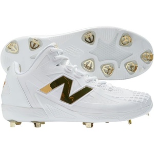 New Balance Men’s Ohtani 1 Metal Baseball Cleats White/Gold Medium 13