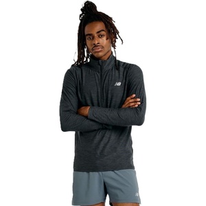 New Balance Men’s Space Dye 1/4 Zip(Black Heather)