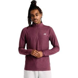 New Balance Men’s Space Dye 1/4 Zip(Faded Plum Heather)