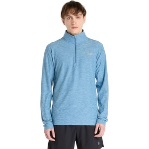 New Balance Men’s Space Dye 1/4 Zip(Shoreline Blue Heather)