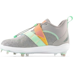 New Balance Unisex Adult FuelCell Lindor V2 Metal Baseball Shoes(Team Away Grey/Neon Dragonfly/Electric Jade)