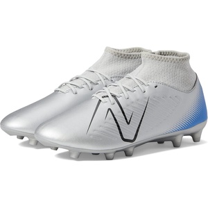 New Balance Unisex-Adult Tekela V4 Magique FgSoccer Shoe(Silver/Bright Lapis/Black)