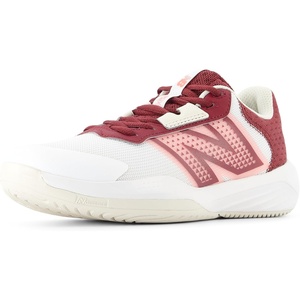 New Balance Womens 696 V6 Tennis Shoe(White/Monarch Burgundy)