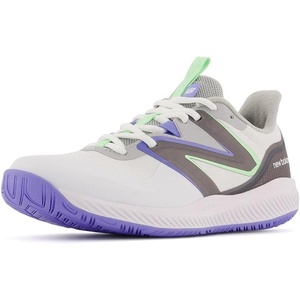 New Balance Womens 796 V3 Hard Court(Padel Nb White/Castlerock/Vibrant Violet)