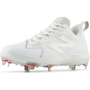 New Balance Women’s FuelCell Romero Duo V2 Metal Softball Shoe(White/Silver Metalic)