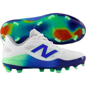 New Balance Women’s Velov4 Molded Fastpitch Softball Cleats White/Navy Medium 7