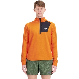 New Balance mens Nb Heat Grid Half Zip 22(Cayenne)