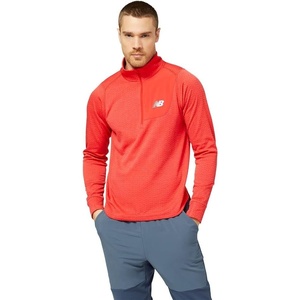 New Balance mens Nb Heat Grid Half Zip 22(True Red Heather)